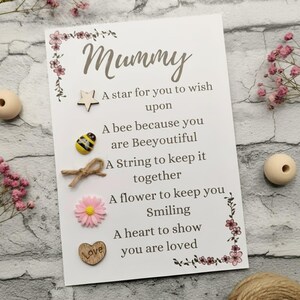 Mummy birthday card, token gift, appreciation gift, mothers day gift for mum, gift for mummy, birthday gift for mum, birthday gift for mum afbeelding 2