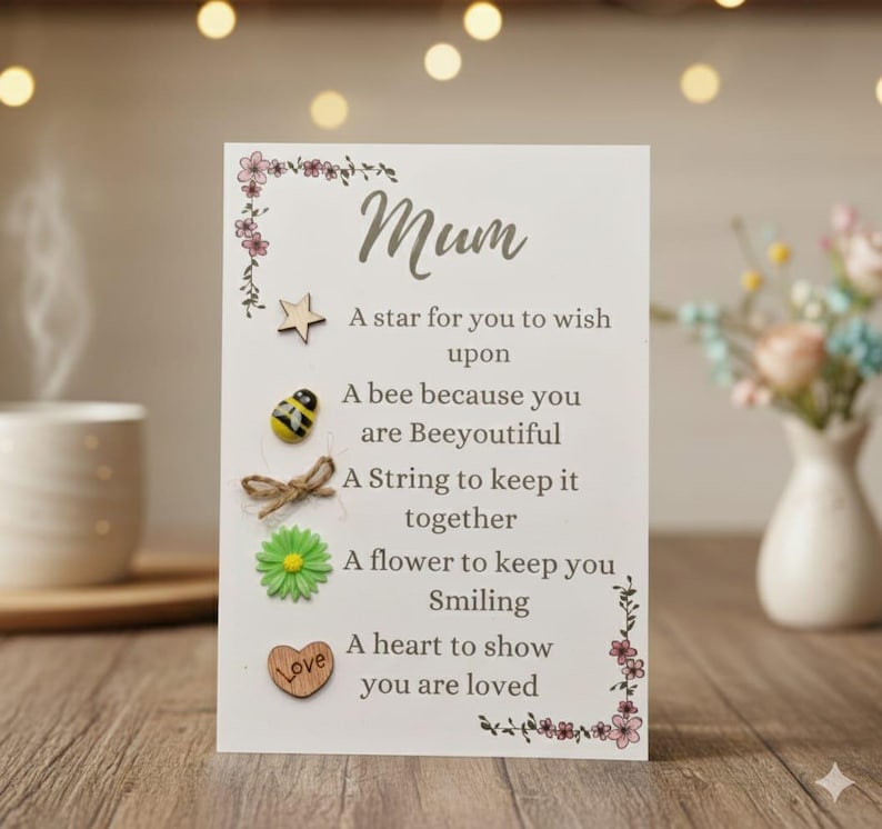 Mummy birthday card, token gift, appreciation gift, mothers day gift for mum, gift for mummy, birthday gift for mum, birthday gift for mum afbeelding 13