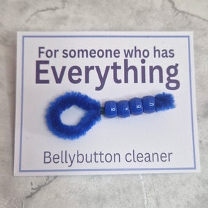 Belly button cleaner joke birthday present, Father's day gift, birthday gifts, gag gift, joke gift, funny novelty joke, mothers day gift.