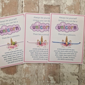 Be a unicorn wish bracelet, Wish Bracelet, Secret Santa, Stocking Filler, daughter Gift, Mummy Bracelet, gift for her,  Daughter Birthday