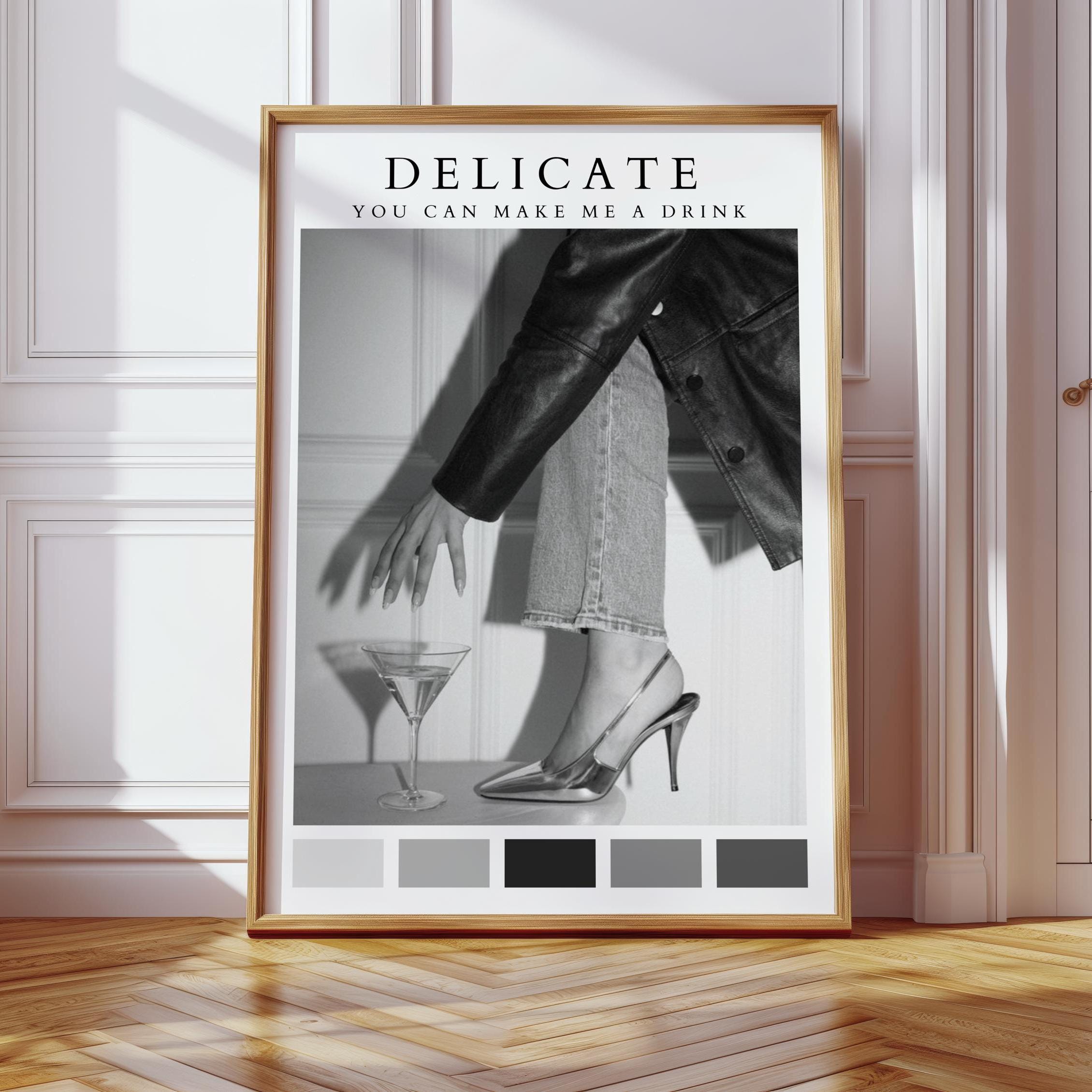 Reputation Decor Delicate Poster, Reputation Album, Chic Wall Art, Black Preppy Décor ...