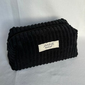 Kosmetiktasche Cord schwarz