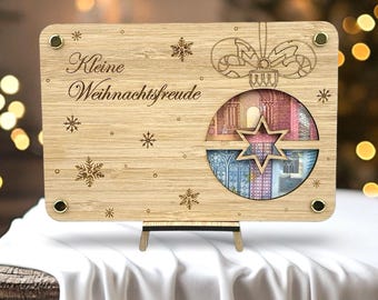 Christmas Money Gift - Wish Granter - Christmas Present - Gift Idea - Wooden Card - Gift Card - Bamboo Money Gift