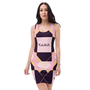 V.A.M.P. Monte Carlo Signature Pink & Black Women's Dress