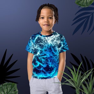 Oceanic Waves kindershirt met ronde hals, uniseks T-shirt