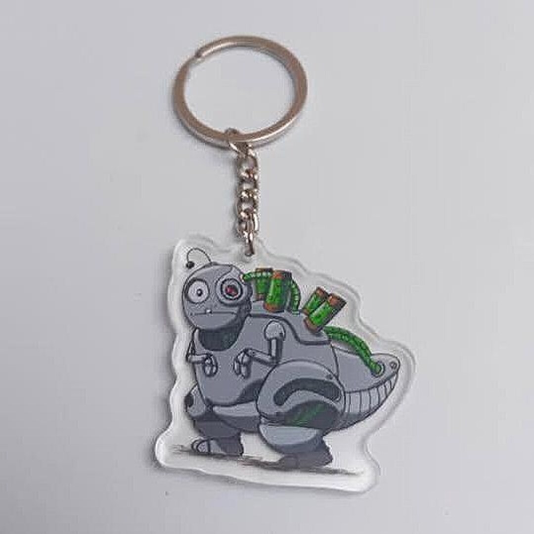 Lava-doggo Cyborg Keychain - Etsy