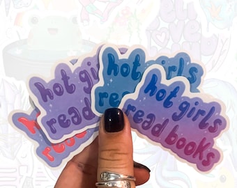 Hot Girls Read Books Sticker