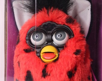 FURBY 1998 ~ Fully Working ~ Tiger Electronics Pink/ Gray with Black Spots.  i11