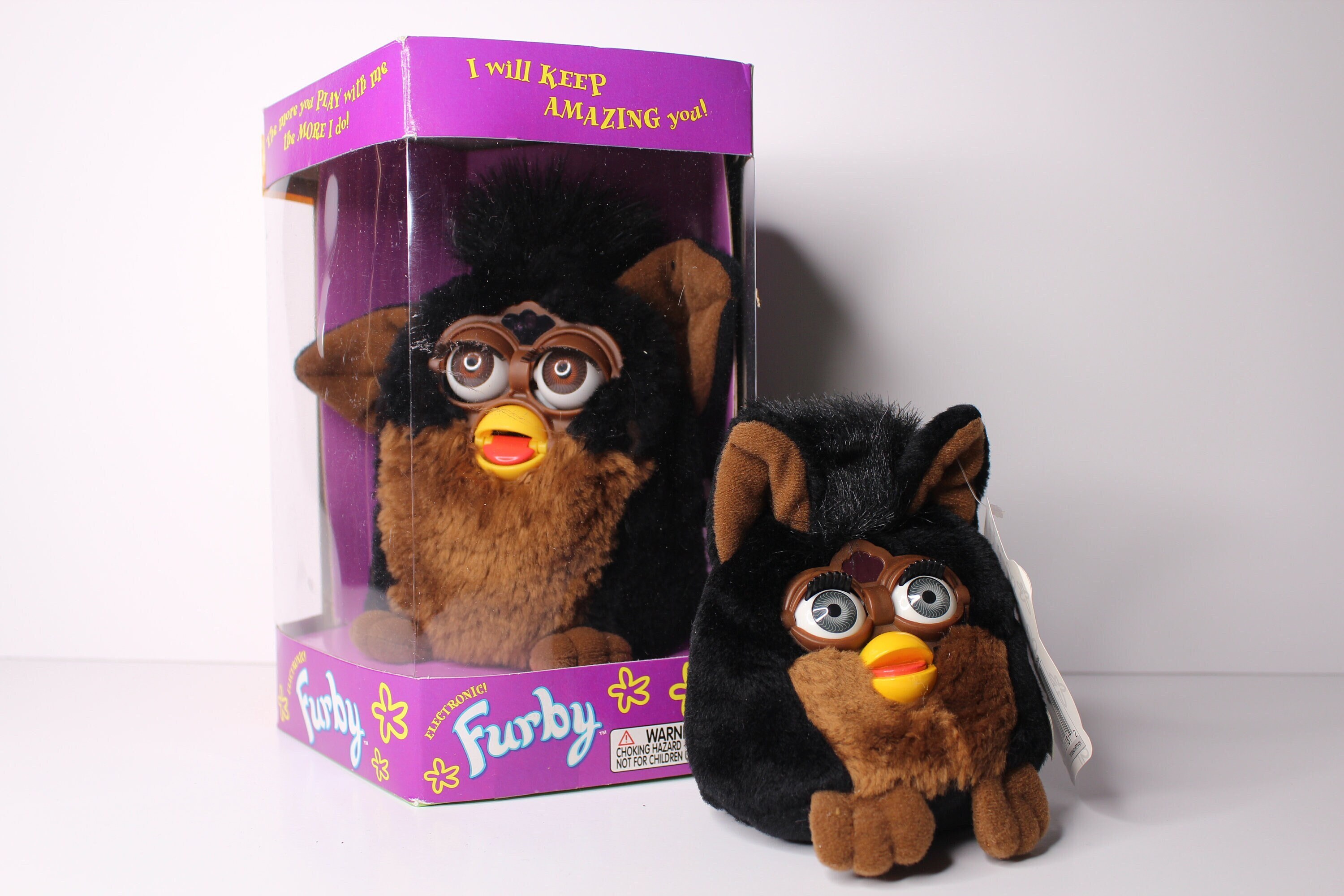 Furby Gorilla (black With Chocolate Brown) 70-800 (1998) (NRFB