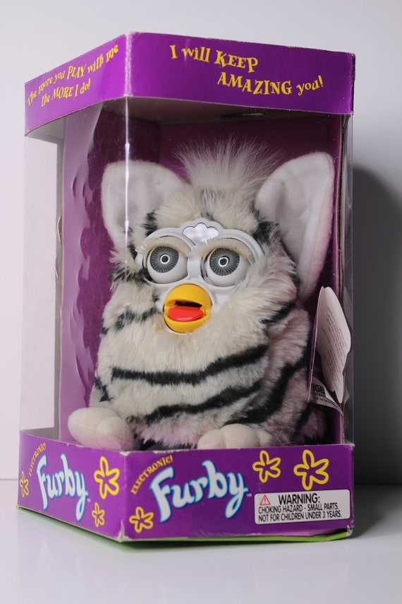Furby Zebra (white With Black Stripes) 70-800 (1998) (NRFB