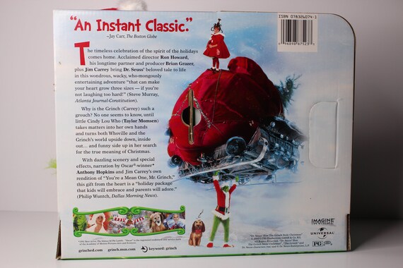 Dr. Seuss How the Grinch Stole Christmas Gift Set VHS With Plush
