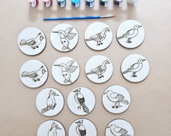 DIY Backyard Birds Matching Game Craft (Hand Drawn)