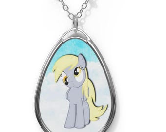 Derpy Hooves Necklace: Vibrant MLP Pendant, Glossy Finish