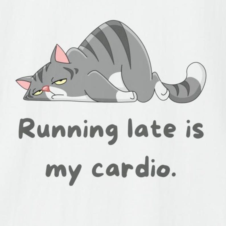 Running Late in my Cardio, Unisex Softstyle T-Shirt, humorous tee image 1