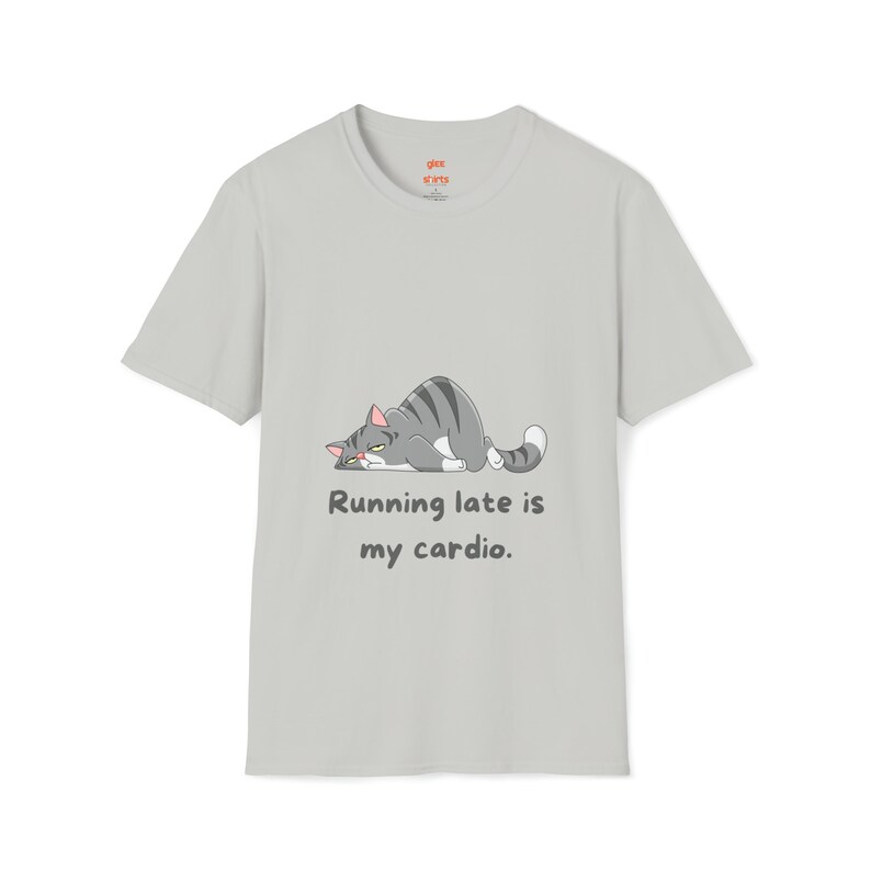 Running Late in my Cardio, Unisex Softstyle T-Shirt, humorous tee image 7