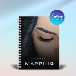 Manuel de formation sur la cartographie des sourcils, guide étape par étape de cartographie des sourcils, cours de formation sur les sourcils, étudiant, modèle pour tuteur, fiches pratiques sur les sourcils