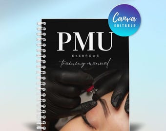 PMU Eyebrows Trainingsanleitung, Microblading, Ombre, Powder, bearbeitbarer Brauen-Guide, permanente Augenbrauen, digitales Ebook, Brauenformung und -kartierung