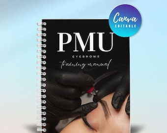 PMU眉毛トレーニングマニュアル、マイクロブレーディング、オンブル、パウダー、編集可能な眉毛ガイド、永久眉毛、デジタル電子書籍、眉毛のシェーピングとマッピング