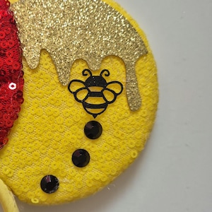 Winnie the Pooh Minnie Mickey Mouse ears classic Disney inspired headband with bow girls fancy dress Disney parks Hairband bear honey bees image 2