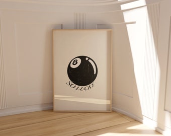 Vintage-Inspired 8-Ball Pool Poster - Retro Decor