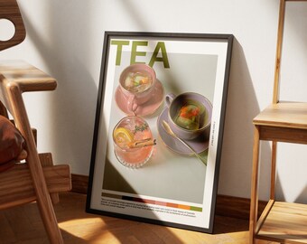 Highly Aesthetic Colourful Tea Themed Poster