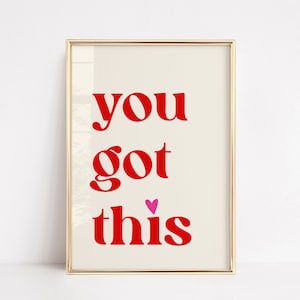 USTED TIENE ESTO / Espiritual / Cartel de arte inspirador / Decoración del dormitorio del hogar / Coqueta muñeca cartel de tipografía de cita positiva