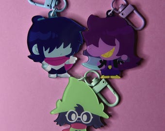 Llaveros acrílicos de 5 cm de Deltarune: Kris, Ralsei, Susie