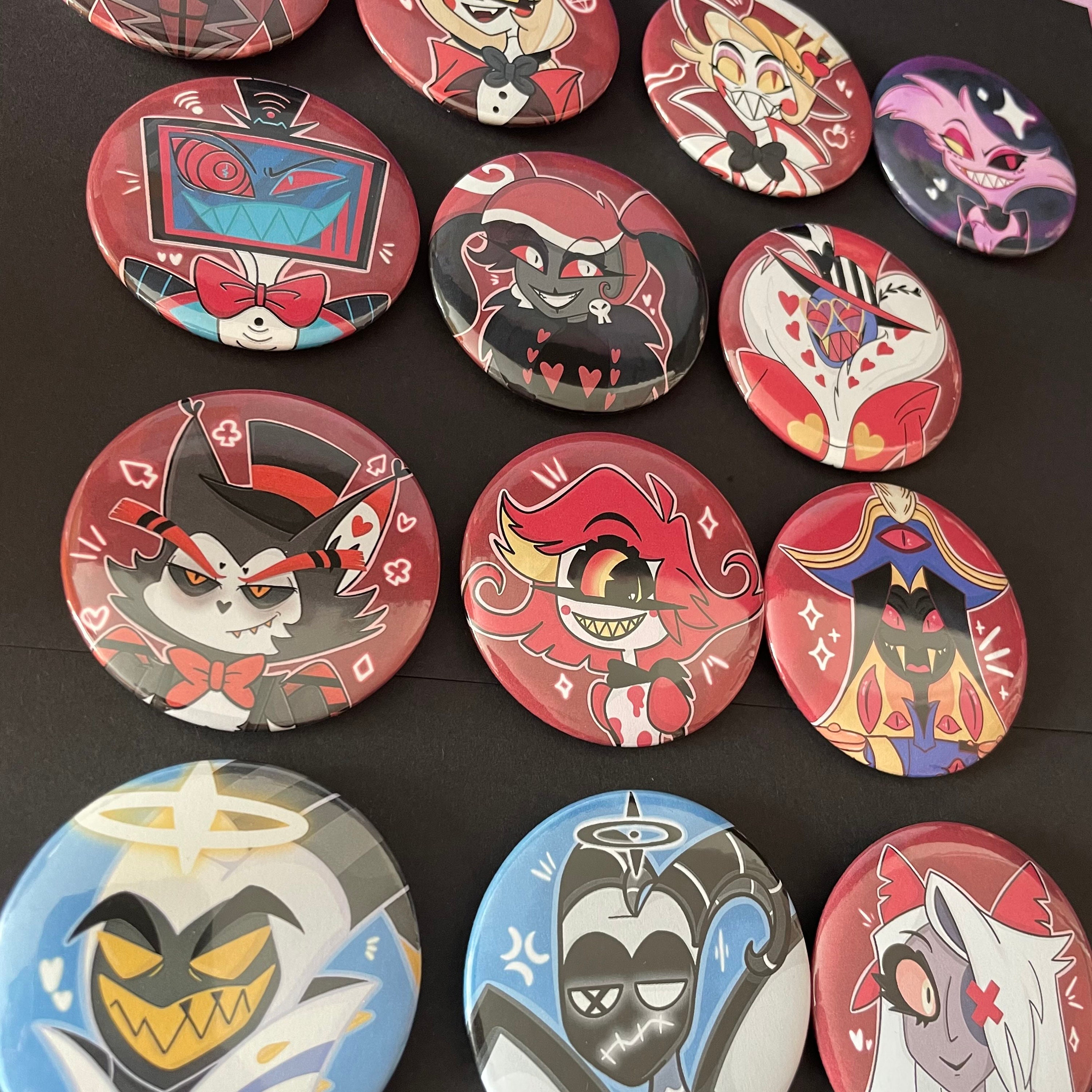 Hazbin Hotel Character Badges, Handmade 58mm Buttons - Etsy
