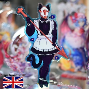 Ultrakill Gabriel Maid Outfit, Acrylic Standee, 6 Inch Acrylic Rainbow Standee, Ita bag, Desk, Desk accessory