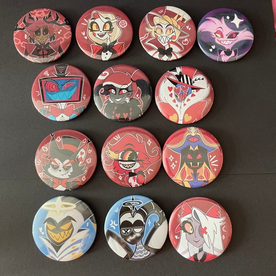 Hazbin Hotel Character Badges, Handmade 58mm Buttons - Etsy