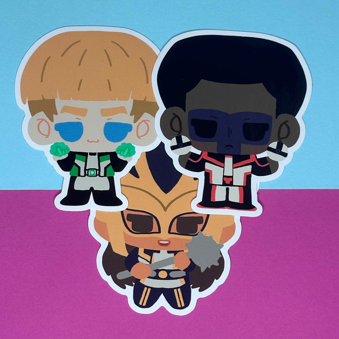 Sticker Ibx Justice League Chibi Sticker, Mister Terrific, Guy Gardner, Hawkgirl ...