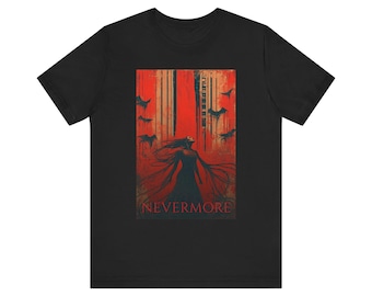 Raven Quote T-Shirt: Edgar Allan Poe Gothic Poetry Tee