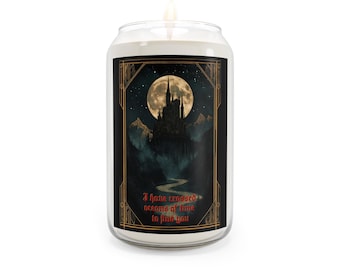 Dracula Quote Candle: Gothic Horror Decor, Vampire Gift