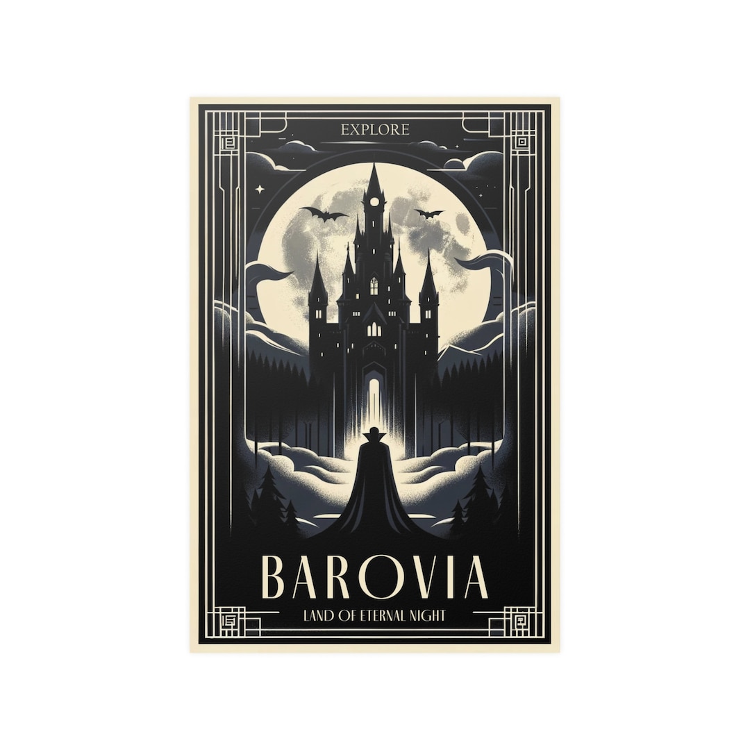 Barovia Travel Poster, Dungeons and Dragons Art, Fantasy RPG
