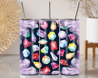 Emballage pour gobelet avec icônes de machine à sous : PNG de casino sans couture pour gobelets de 20 oz