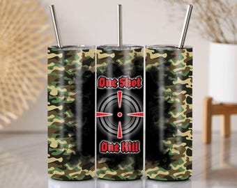 Citation de chasse camouflage, emballage pour verre de 20 oz PNG