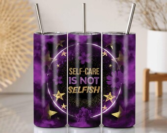 Papier d'emballage pour verre auto-soin : floral violet scintillant (PNG)