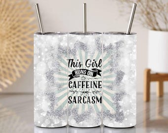 Envoltura divertida para vaso de café PNG: Diseño con cafeína y sarcasmo