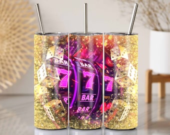 Emballage de gobelet pour machine à sous Golden Dice : modèle Casino 777 (téléchargement numérique)