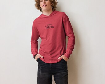 Hooded long-sleeve tee