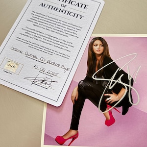 Selena Gomez Hand-Signed CD Booklet Page ‘When The Sun Goes Down’ with COA