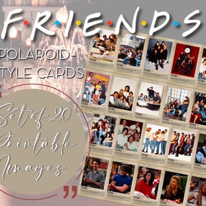 Friends TV-Show Polaroid-Stil Karten - Set mit 20 druckbaren Bildern | Digitaler Download