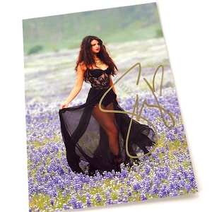 Selena Gomez authentische handsignierte Glanz Fotokarte mit COA | Seltenes Sammlerstück | 10x13cm