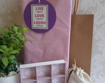 Pink and white 3 in a row game for adults and children