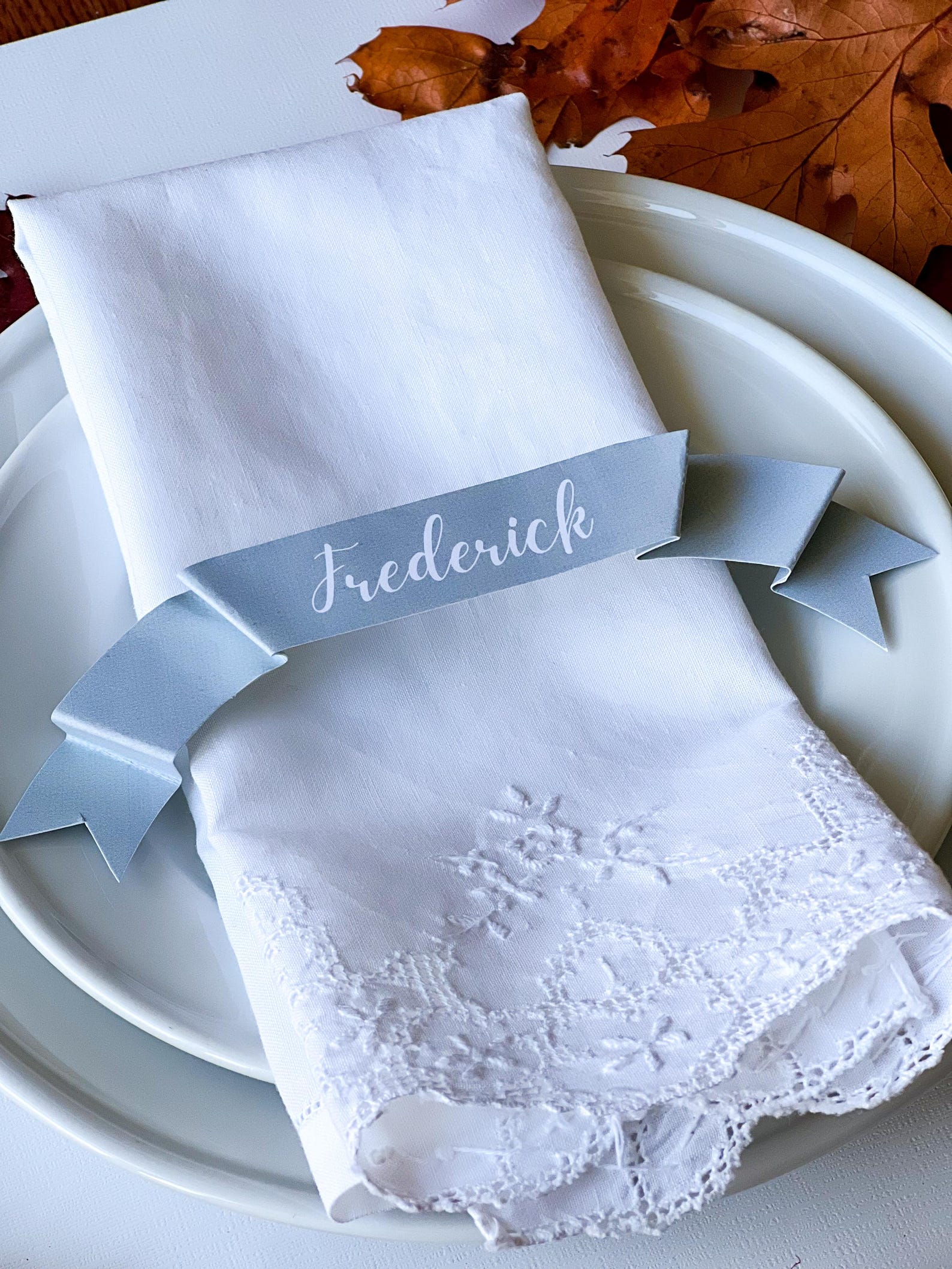 Printable Paper Ribbon Place Card Bundle: DIY Wedding Table Decor (PDF ...