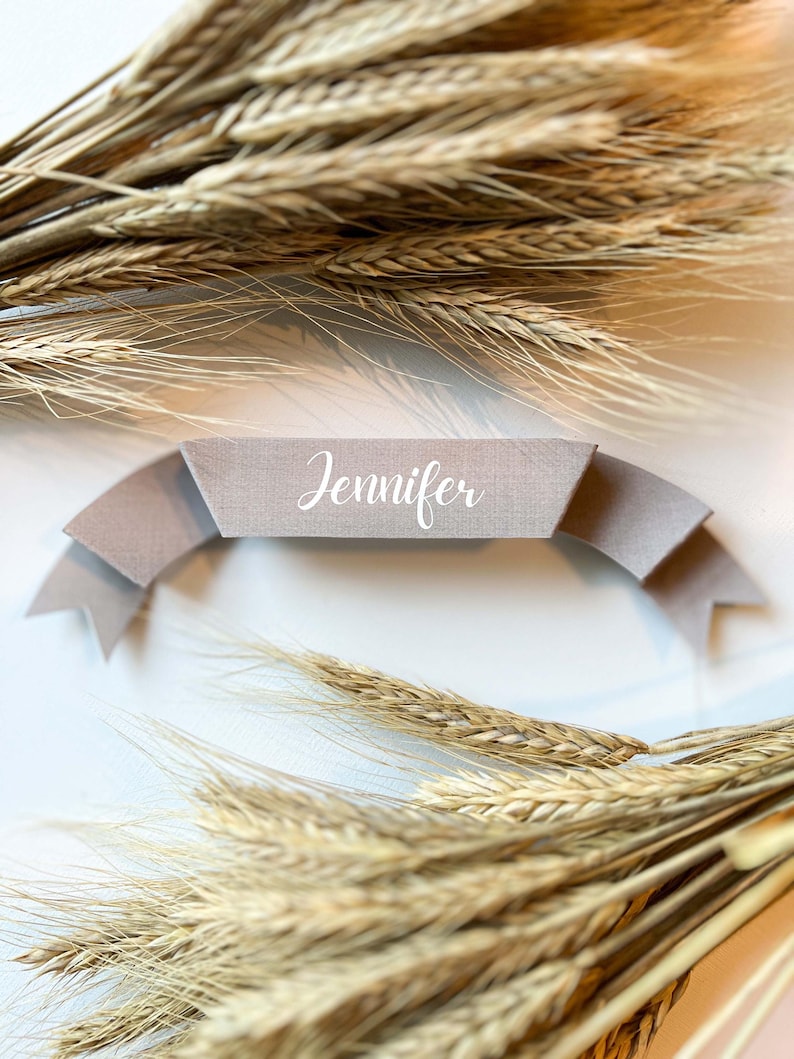 Printable Paper Ribbon Place Card Bundle: DIY Wedding Table Decor (PDF ...