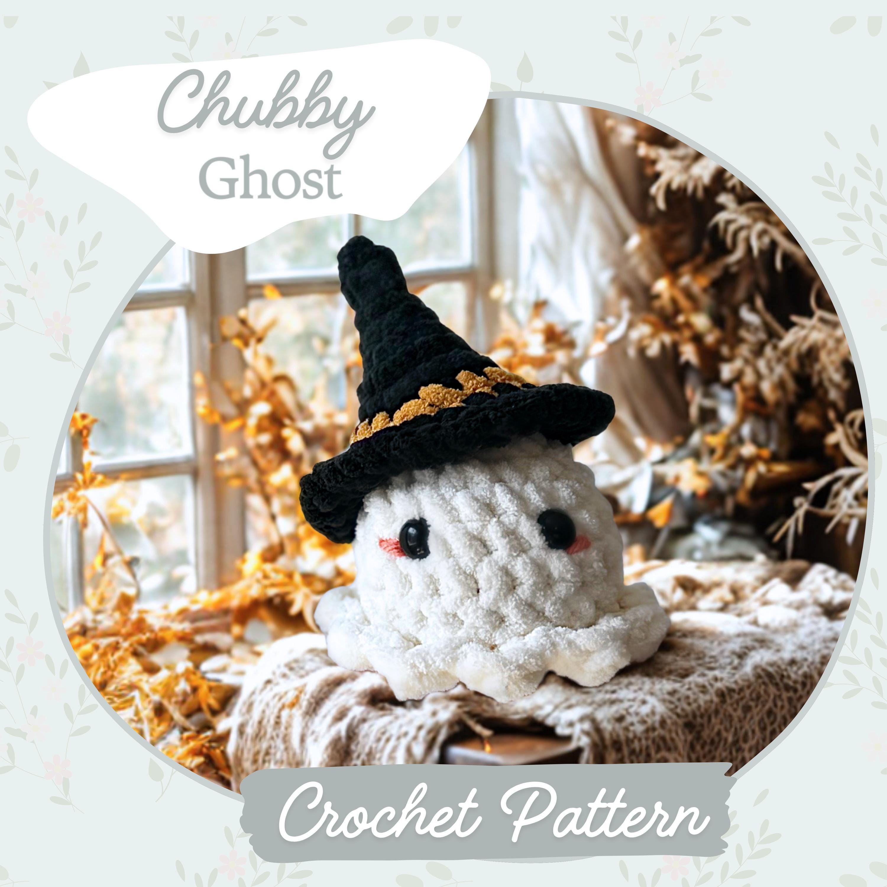 39 Ghost Crochet Patterns for Halloween: Spooky-Cute Amigurumi, Keychains, Bags, and Decor 38 Chubby Ghost Crochet Pattern Ghost with Witch Hat