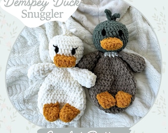 Patrón de arrullo para pato Dempsey / Patrón de crochet / Lindo patrón de crochet / Apto para principiantes / Arrullo de crochet / Crochet para bebé / Pato real
