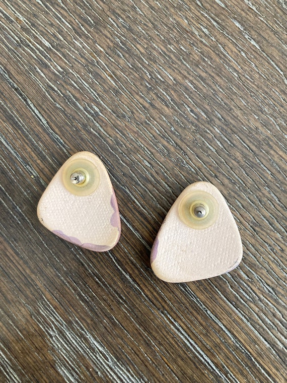 Pink Ceramic earrings - image 6