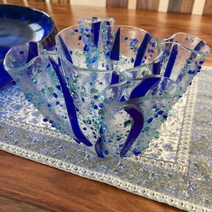 Fused glass vase